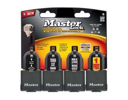 Master Lock 1.14-in Magnum Dual Armour Long Shackle Rust Oleum 4 Pin Key Padlock