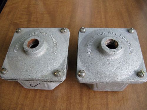 Lot Of 2 KIM LIGHTING GALVANIZED CAST IRON WET LOCATION OUTLET BOX J-21 443K NEW