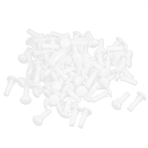 100pcs nylon push clips rivet fastener white for 6.5-7.5mm thickness panel for sale