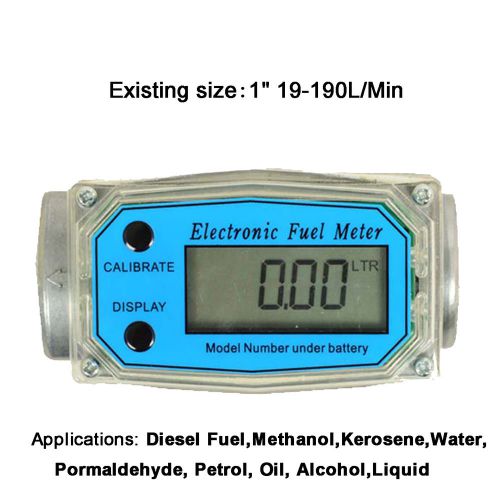 1&#034; Digital Turbine Flowmeter Kerosene Methanol Diesel Flow  Meter Oval BSPT/NP