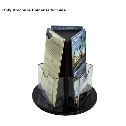 Tri-fold Size 3-Sided Brochure Holder on a 9&#034; Revolving Base