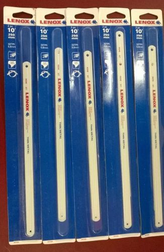 LENOX 20164 LOT OF 10 10&#034; 250mm Hacksaw Blades 32 TPI 0.8mm Thin Metal NEW
