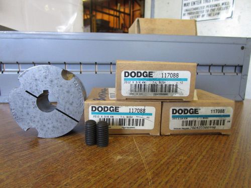 NEW DODGE TAPER LOCK BUSHING 117088 2012 X 3/4 KW LOT OF 3