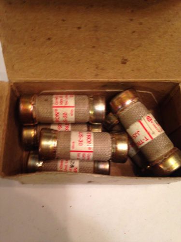 Box Of 6 New 30 Amp Cooper Bussmann T-Tron JJS-30 Class T - Fast Acting Fuse