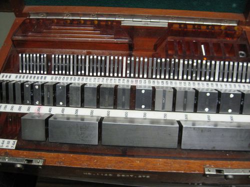 PRATT AND WHITNEY-SQUARE GAGE BLOCKS SET-(81pcs). -RANGE .050&#034;-4.00&#034; (item Q12)