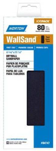 norton drywall sandpaper 04747 - 80 grit - 4 3/16 x 11 1/4