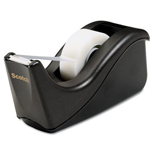 Value Desktop Tape Dispenser, 1&#034; Core, Two-Tone Black