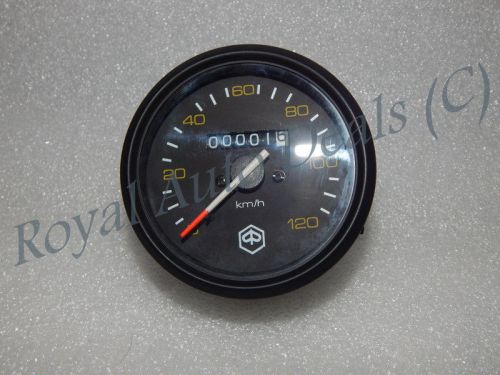 VESPA NEW SPEEDOMETER/TACHO/CONTACHILOMETRI PX 80, 125, 150, 200,120KMPH BLACK