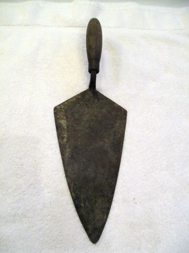 Vintage Large Concrete Trowel Wooden Handle Brick Masonary