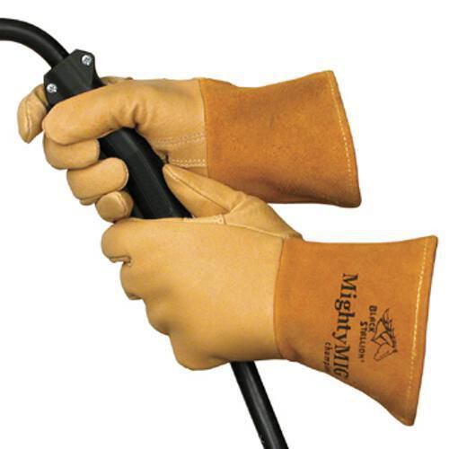 Revco Mighty MIG 39CHMP Tan Prem. Grain Pigskin MIG Welding Gloves, Small