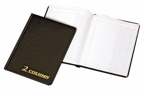 Adams Account Book 7 x 9.25 Inches Black 2-Columns 80 Pages (ARB8002M) Black