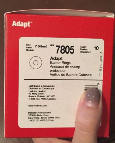 Hollister 7805 Adapt 2&#034; Barrier Rings - Box Of 10- Ostomy Care -Nib!