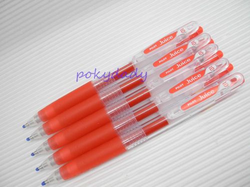 5pcs NEW Pilot retractable Juice 1.0mm gel ink/ball point pen Red (Japan)