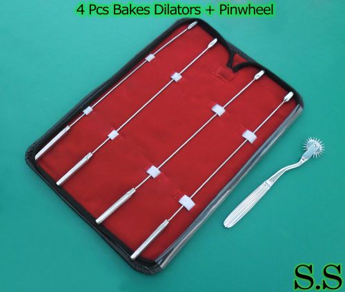 Bakes Rosebud Urethral Sounds Set - 3mm, 9mm, 10mm , 11mm PINWHEEL