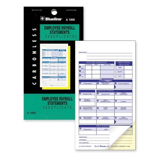 Blueline a1000 payroll statement book a1000 for sale