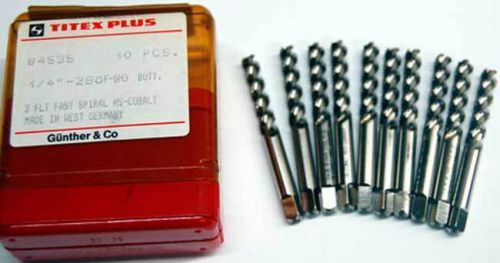 10 pcs. titex 1/4-28 gh3 b4535 cobalt high performance fast spiral bottom taps for sale