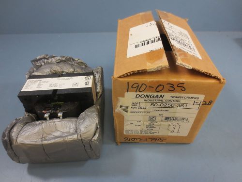 1 nib dongan 50-0250-361 industrial control transformer 208/240/480 sec 120v for sale