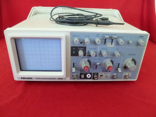 Heath Heathkit Model SO-4552 25MHz Dual Channel Trace Oscilloscope with probe