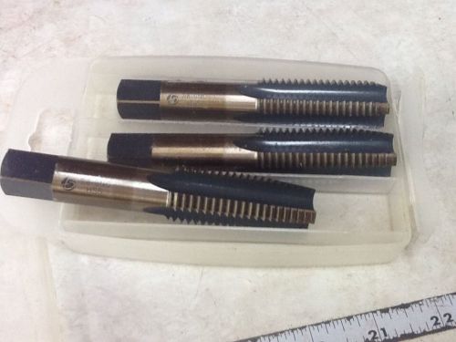 Three 7/8&#034;-9NC HSS Machine and Fraction Hand Taps 3pc Set.          Lot NS