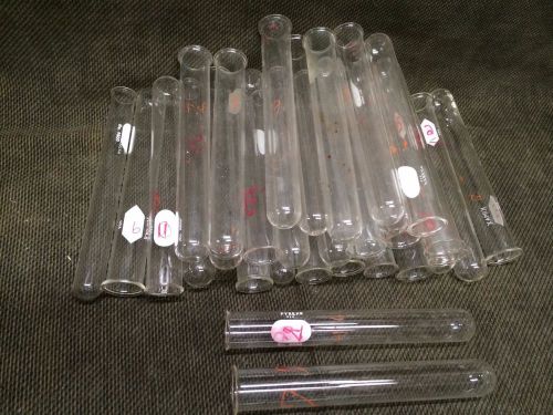 Lot 30 each 24 x 150mm borosilicate test tubes lab glass tube for sale