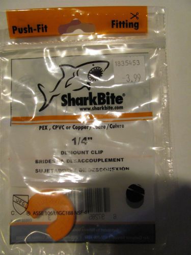 New in package sharkbite clip shark bite disconnect, demount clip 1/4&#034; for sale