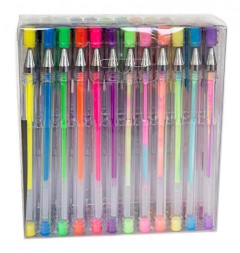 LolliZ Gel Pens 48 Gel Pen Tray Set, New, Free Shipping