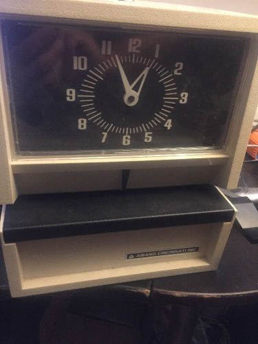 AMANO CINCINNATI PUNCH TIME CLOCK VINTAGE, NO KEY