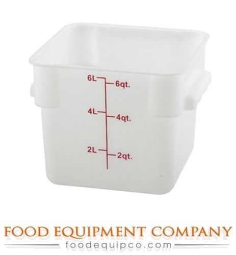 Winco PESC-6 Storage Container, 6 quart, square - Case of 24