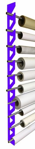 Heavy Duty Storage Rack - Holds 10 Rolls of Banner Vinyl Wrap