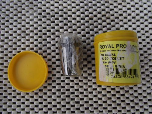 Royal Products Ultra-Precision ER Collet, ER-20, Round, 8 to 9mm Diameter