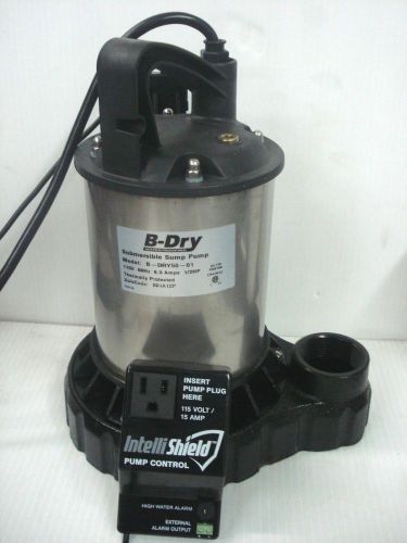 B-DRY 1/2 HP Submersible Sump Pump Probe Switch High Water Alarm NOBOX NO MANUAL