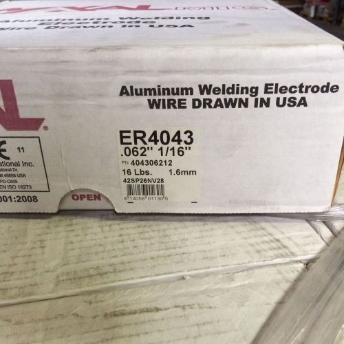 Maxal aluminum welding electrode wire er 4043 .062&#034; 1/16&#034; 16lbs spool mig wire for sale