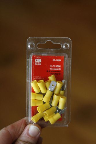 Gardner Bender 20-145M 1 12-10 Gauge Yellow Male Terminal Disconnects  16-Pack