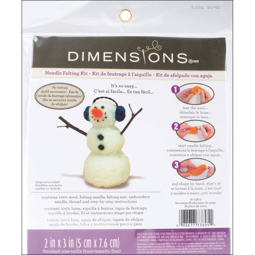 Feltworks Needle Felting Kit-Snowman