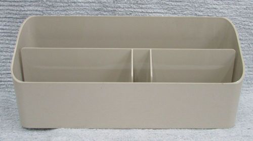 Eldeon Industries Beige Plastic 6x13 Desk Organizer Letter File Holder FREE S/H