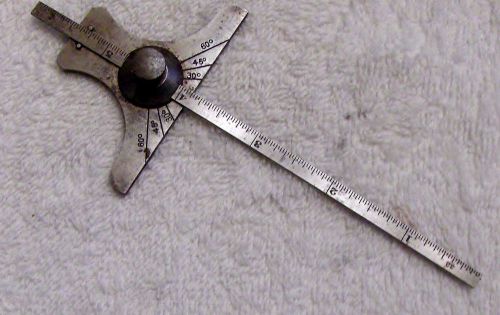 Starrett No 236 Machinist Combination Depth &amp; Angle Gage 6 Inch Rule