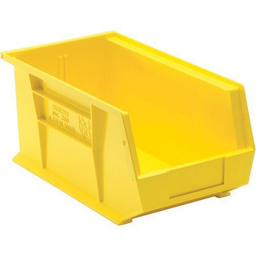 Edsal PB8504Y High Density Stackable Plastic Bin, 8&#034; Width x 7&#034; Height x 14&#034; of