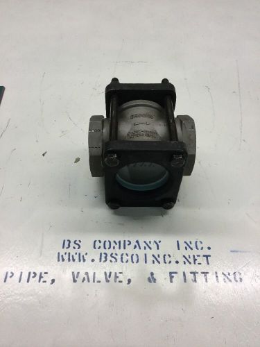 1 1/2&#034; NPT Brooks SS Flapper Type Sight Flow Indicator (1.5&#034;) C-087-H-003. NEW!