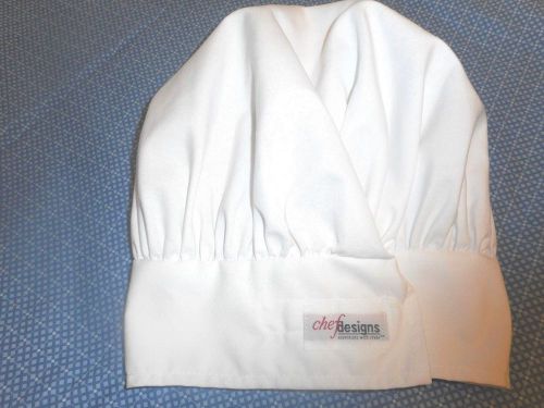 CHEF DESIGNS CHEF HAT WHITE - VELCRO CLOSUR - LARGE