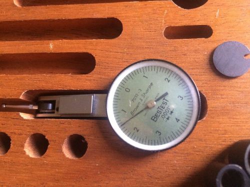 BROWN &amp; SHARPE NO. 599-7032-3 DIAL TEST INDICATOR 0-4-0 READING .0001 GRADS