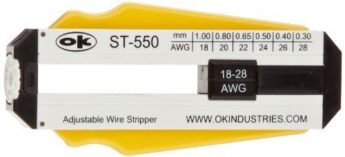 Jonard tools jonard st-550 abs adjustable precision wire stripper, 18 to 28 awg, for sale