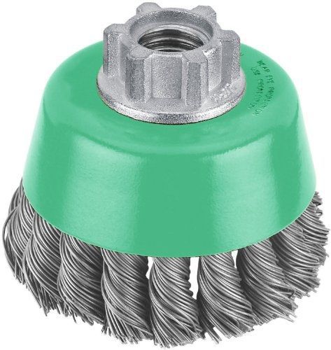 Hitachi 729211 3-Inch Crimped Carbon Steel Wire Cup Brush, Multi-Arbor