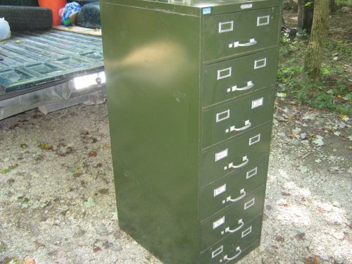 7 Drawer STEELMASTER METAL CARD FILE CABINET INDUSTRIAL STEAMPUNK Vintage