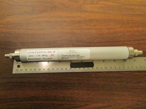 Varian Tubular Coaxial Filter Bandpass 0096935500 134-176MHz BNC Connectors M