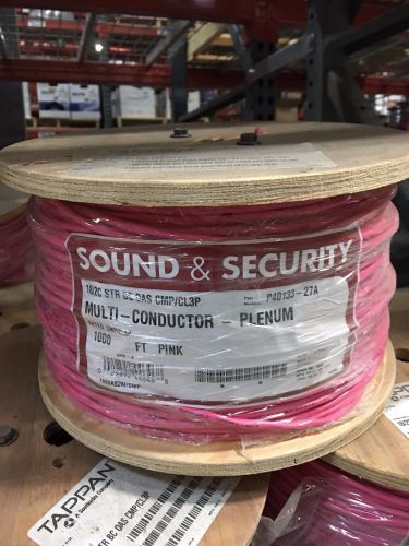 New COLEMAN/CC AL-1802C-2-2S12 - 18/2 SHIELDED PLENUM PINK 1000 FT REEL