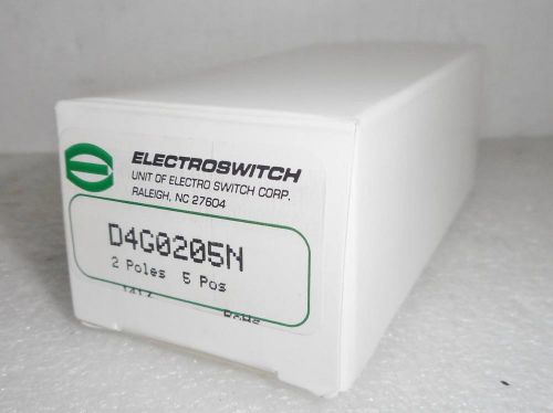 Electroswitch D4G0205N Rotary Switch 2 Poles 5 Pos DP5T 1.4A 115V