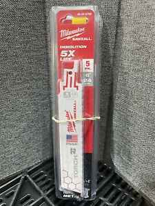 Milwaukee 48-00-5786 SAWZALL TORCH Metal Demolition Blade 24t 6lN Torch 5pk