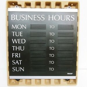 Headline Sign TABBEE Business Hours Sign Plastic 14 in x 13 in MPN: 4247 OB