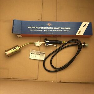 320,000 BTU Propane Torch Steel Nozzle with Turbo Blast Trigger and Flow Valve