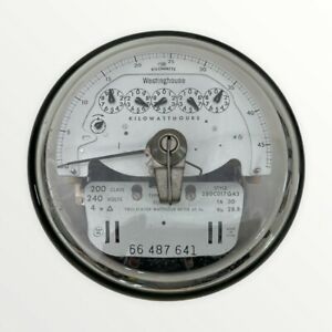 Westinghouse Kilowatt Hour Meter D4S-7M 240V 7 Lug Style 280C017G43